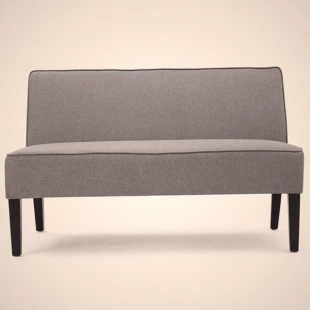 Christopher Knight Home Dejon Modern Fabric Loveseat, Gray / Matte Black Dime...