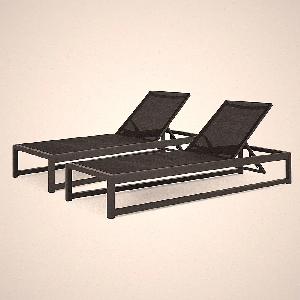 Christopher Knight Home Eudora Outdoor Chaise Lounge (Set of 2) Aluminum Black