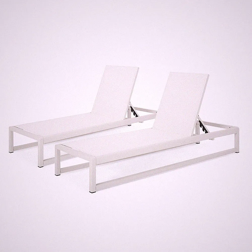 Christopher Knight Home Eudora Outdoor Chaise Lounge (Set of 2) White