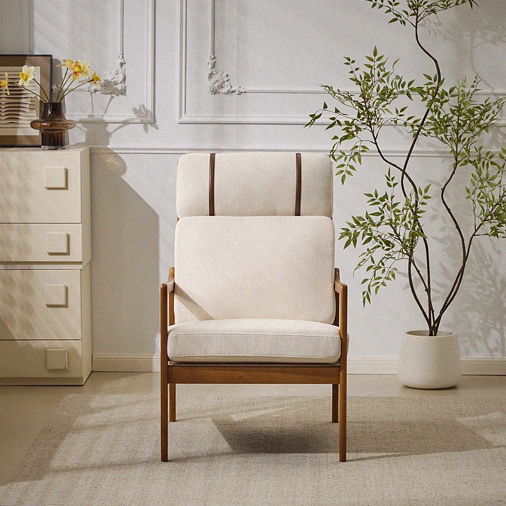 Christopher Knight Home - Jennie Tall-Back Wood Armchair with Ergonomic...