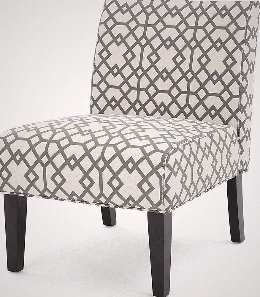 Christopher Knight Home Kassi Fabric Accent Chair, Grey Geometric Patterned