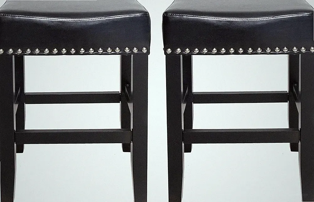Christopher Knight Home Laramie Bonded Leather Backless Counterstools, 2-Pcs Se