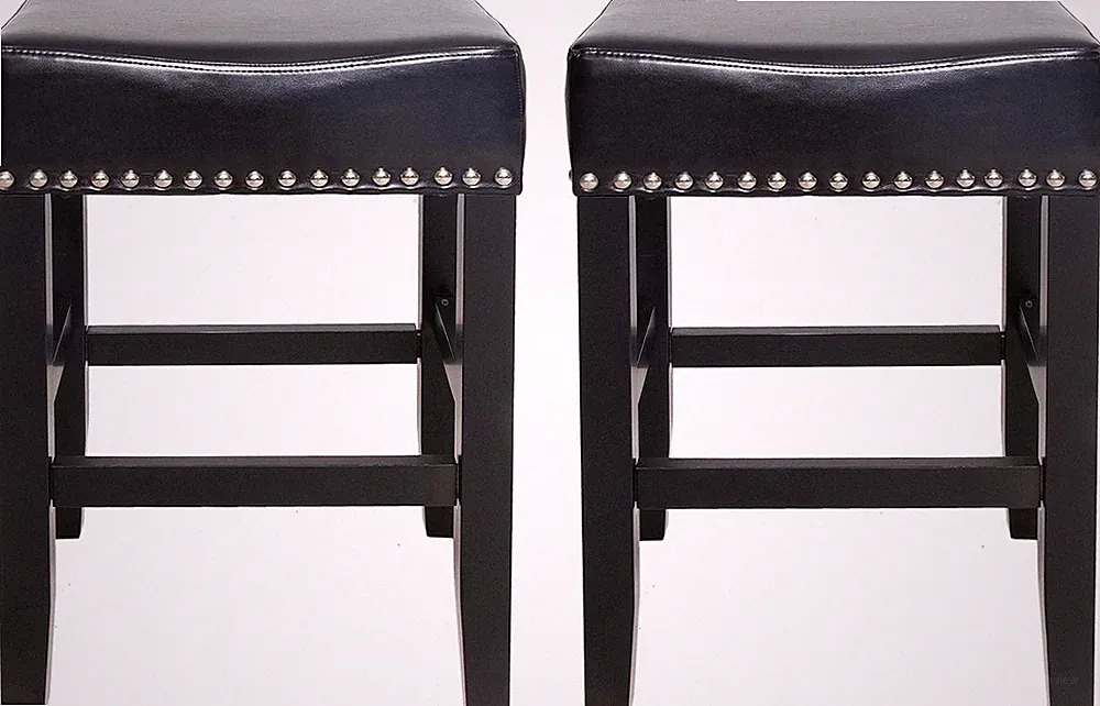 Christopher Knight Home Laramie Bonded Leather Backless Counterstools, 2-Pcs Set
