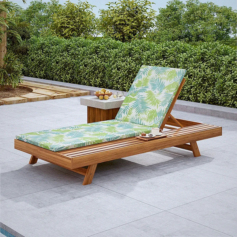 Christopher Knight Home- Michael Acacia Outdoor Adjustable Chaise Lounge
