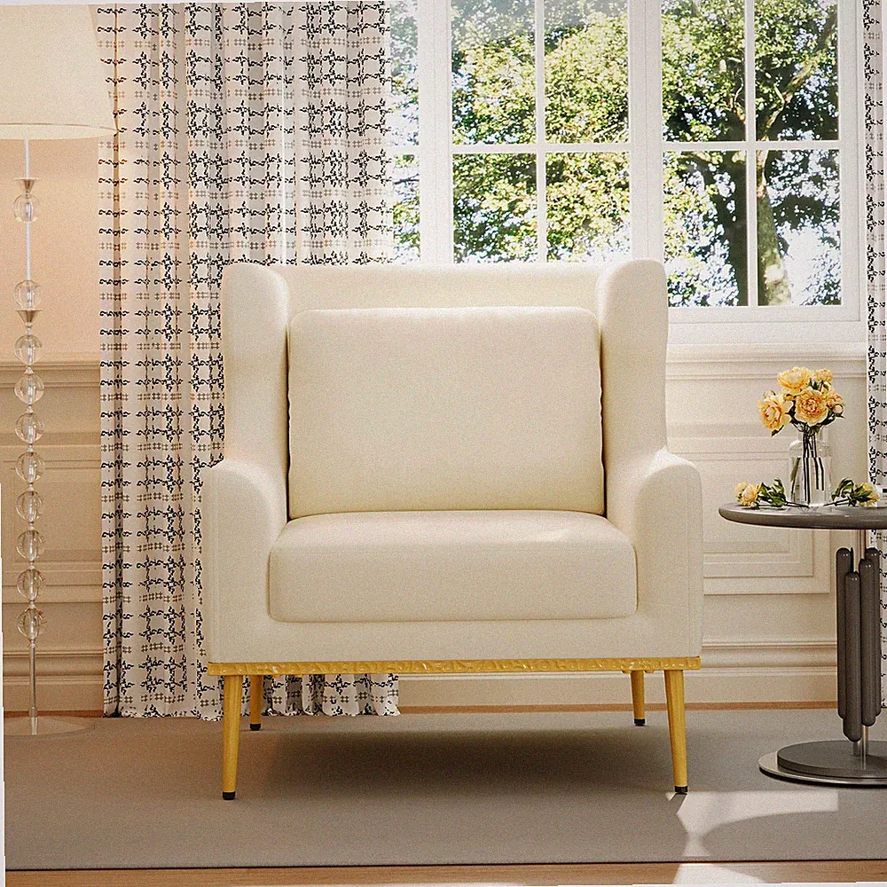 Christopher Knight Home - Modern Velvet Armchair Accent Chair with Iron...
