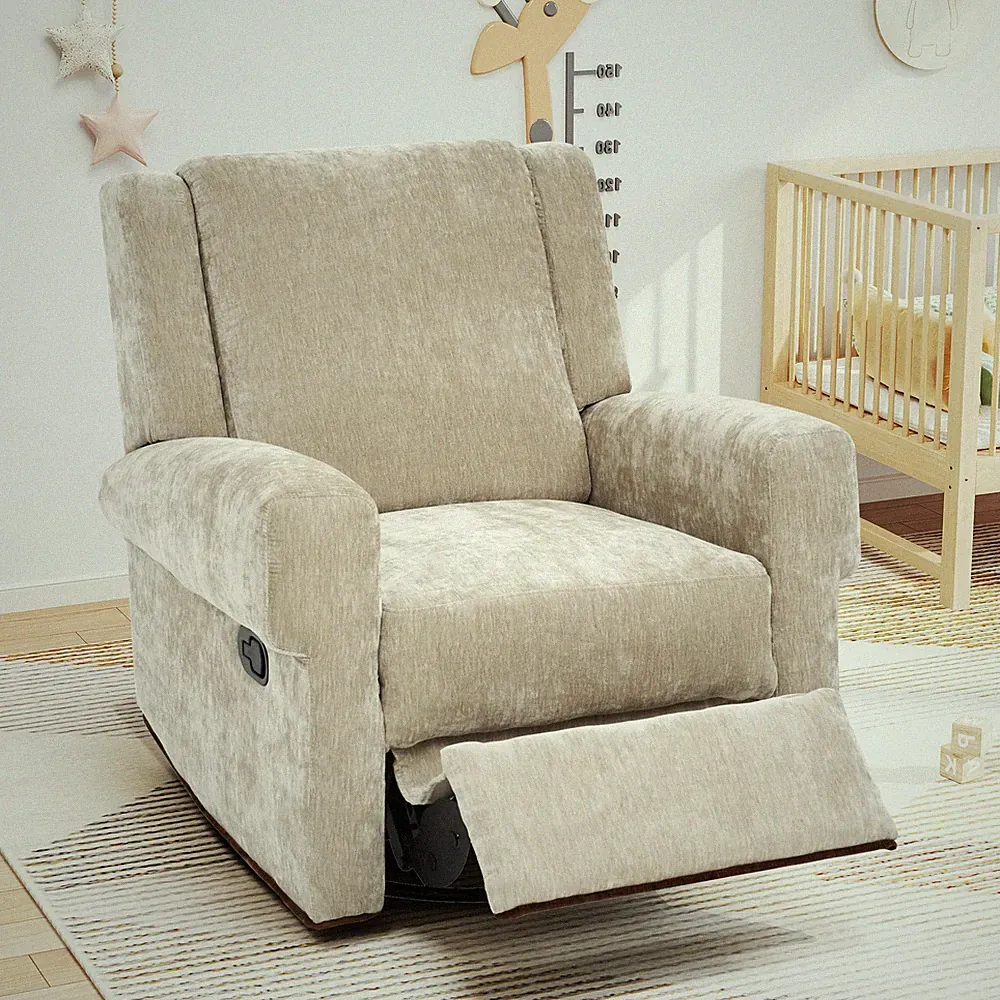 Christopher Knight Home - Nursery Recliner Modern Swivel Rocker Upholstered...