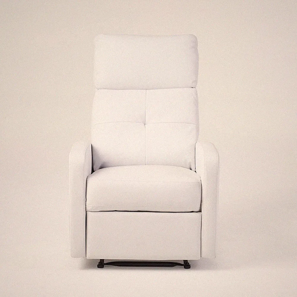 Christopher Knight Home Samedi PU Recliner, White 26.25D x 37.25W x 40H in