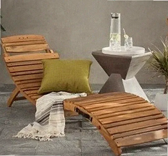 Christopher Knight Lahaina Wood Outdoor Chaise Lounge Brown Patina 57076.00