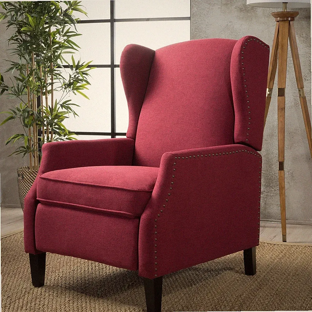 Wescott Wingback Pushback Recliner by Christopher Knight Home
